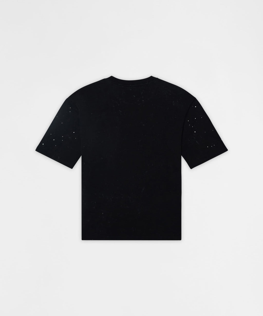Chaos Chenille Patched Short Sleeve Tee - Black