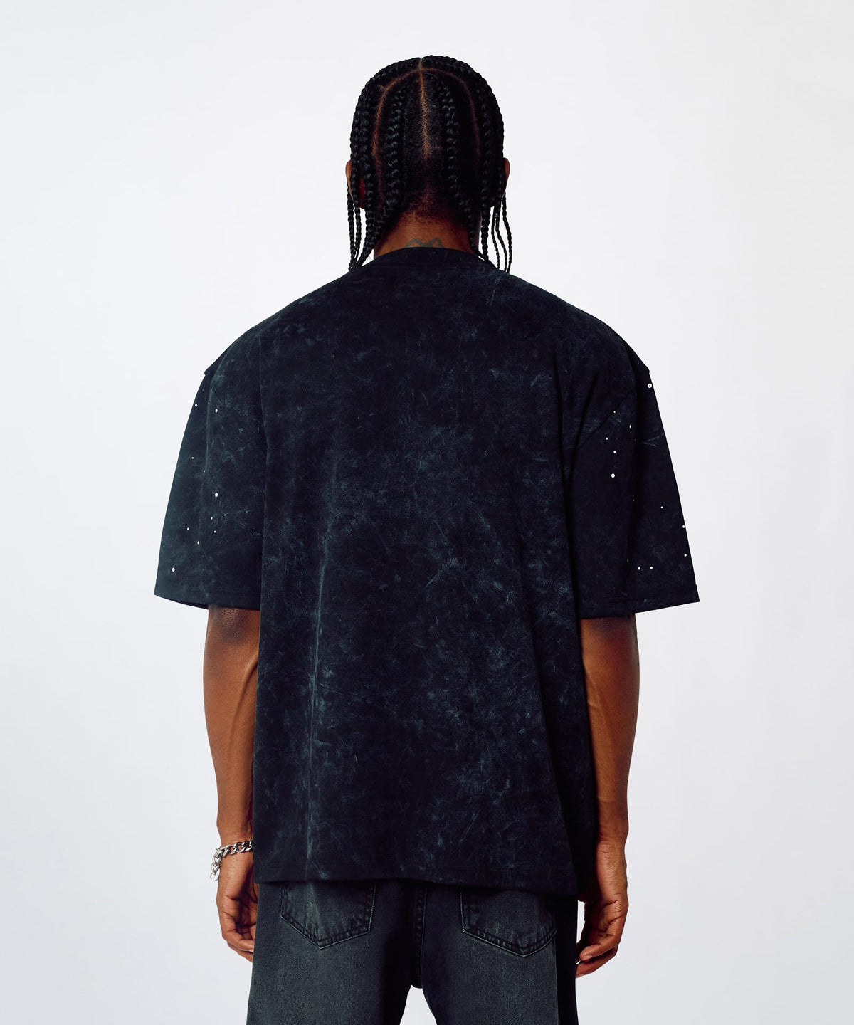 Chaos Chenille Patched Short Sleeve Tee - Black