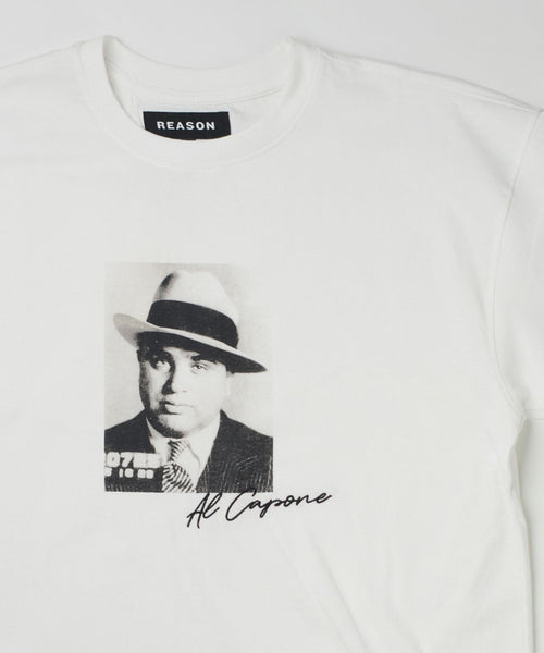 Capone Short Sleeve Mugshot Tee - White
